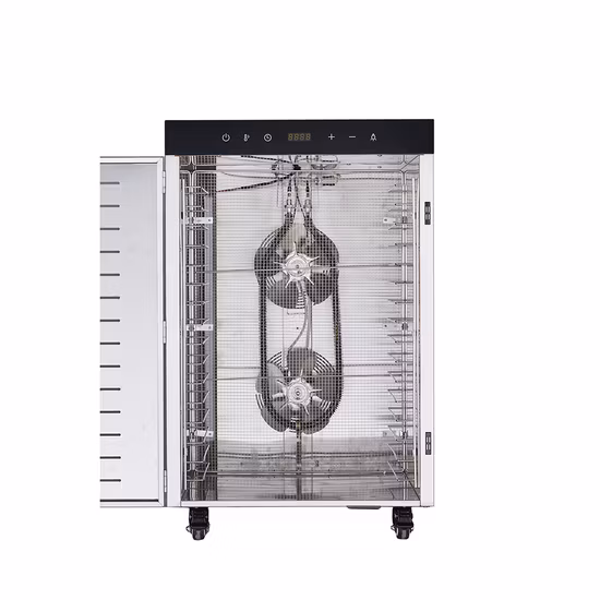 Dernier acier inoxydable 16 plateaux contrôle numérique de la température déshydraté boeuf séché Fruits secs séchoir alimentaire déshydrateur de légumes